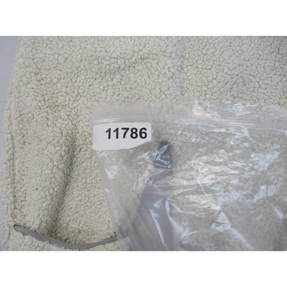 LL Bean Fleece Bunting Unisex 3-6M Cream Hi-Pile Sherpa Bear Ear Hood 244704
